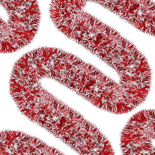 Guirnalda de oropel de Navidad de 26.2 pies, guirnalda metálica de oropel torcido, guirnalda de Halloween para árbol de Navidad, guirnalda