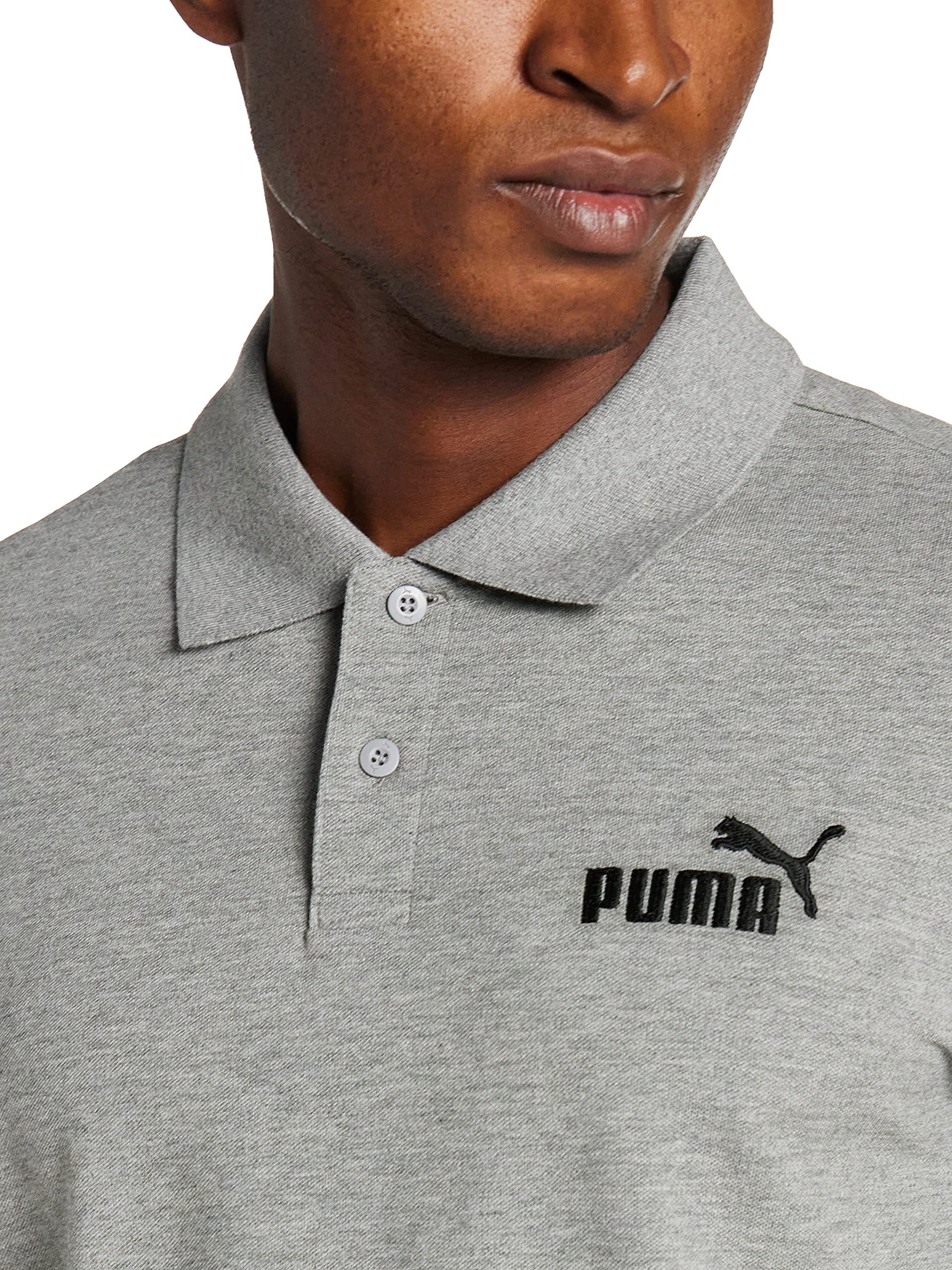 Puma Herren Poloshirt, Medium Gray Heather, L