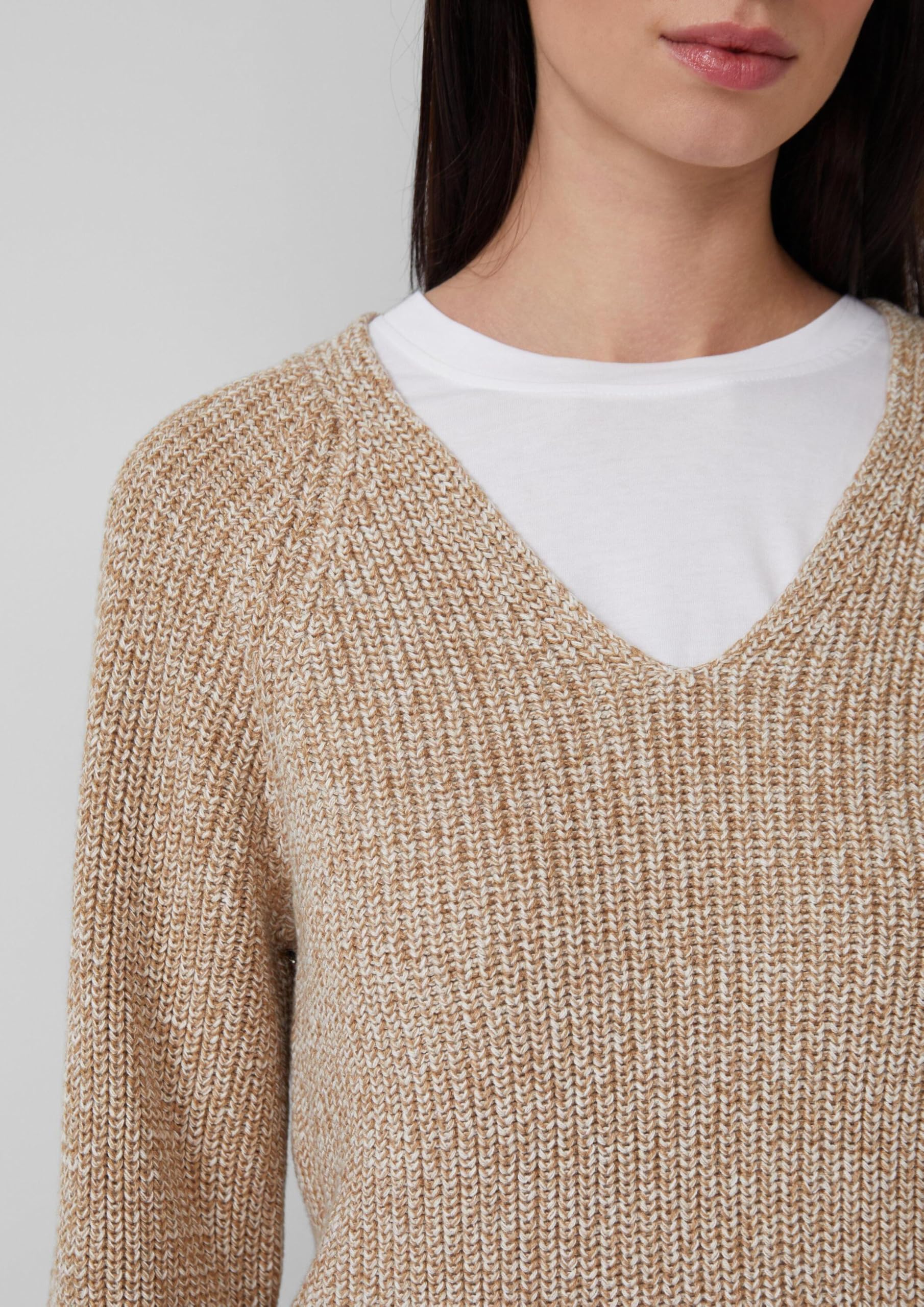 s.Oliver Strickpullover mit V-Ausschnitt und Raglanärmeln