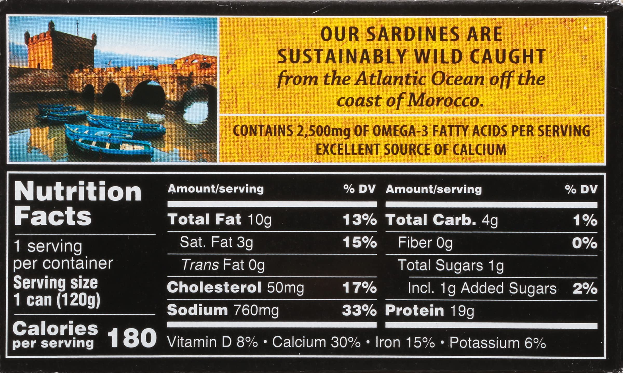 Crown Prince Sardines in Mustard, 4.25-Ounce Cans (Pack of 12)