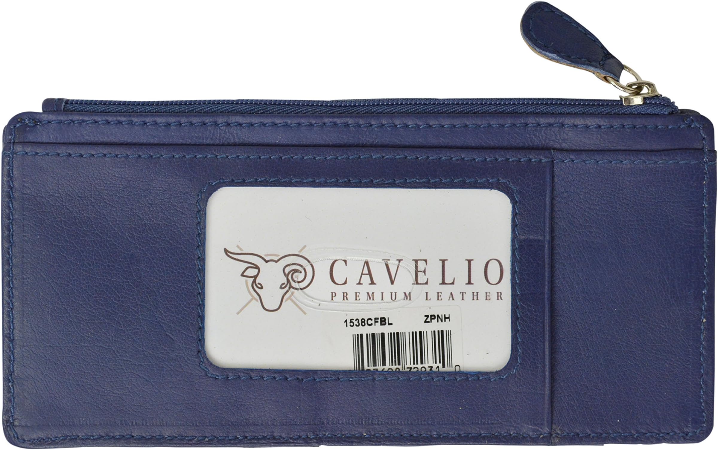 Leather Thin Vertical Stacker Card Case Wallet with ID Window
