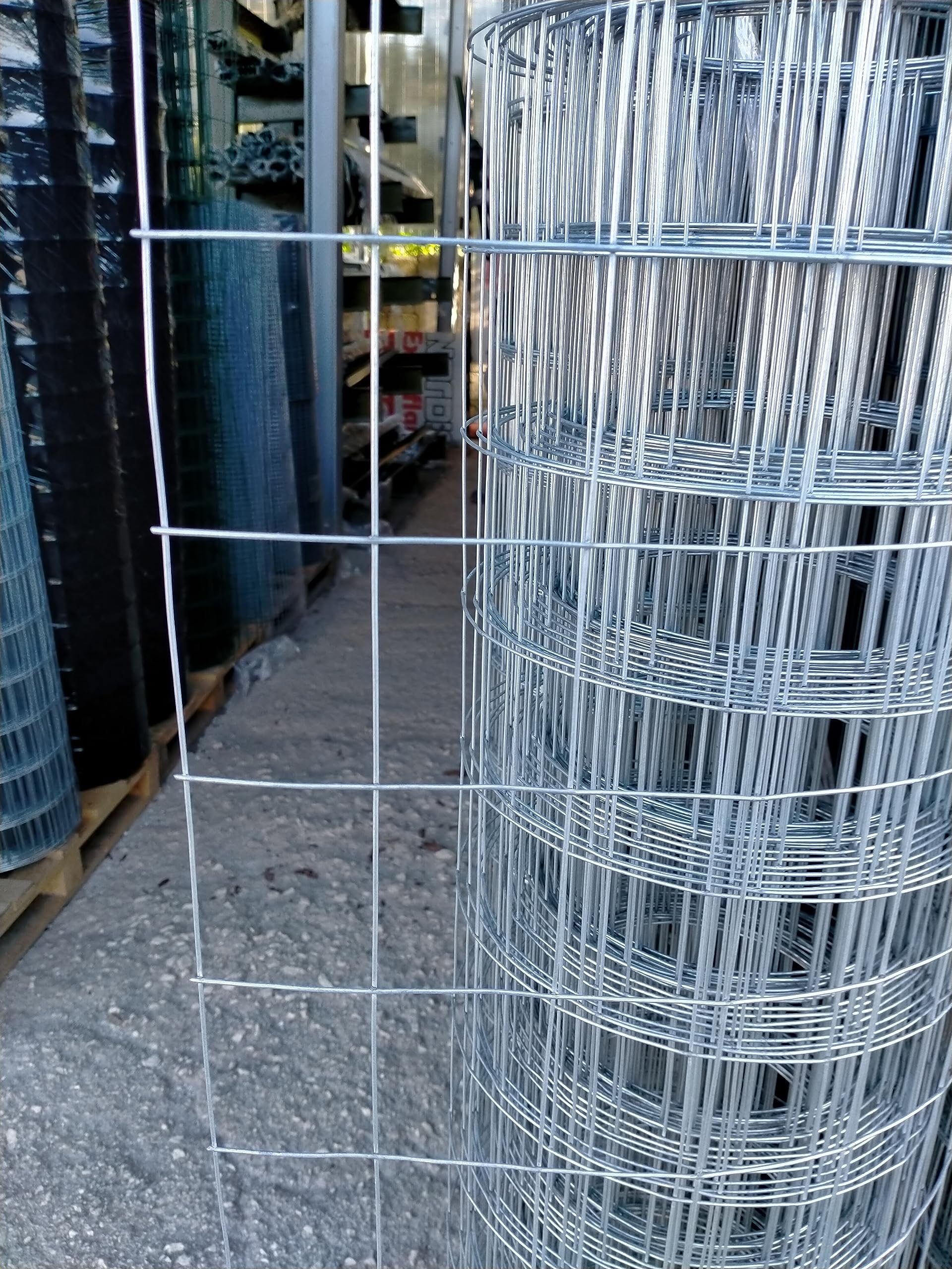 Rete Recinzione Elettrosaldata Zincata 50x75 mm H: 100 cm Rotolo 25 mt