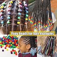 Vista 39 de Coloridas cuentas de plástico para pulseras para hacer joyas, pulseras de amistad, 0.236 x 0.354 in, multicolor para cuentas, trenzar el cabello