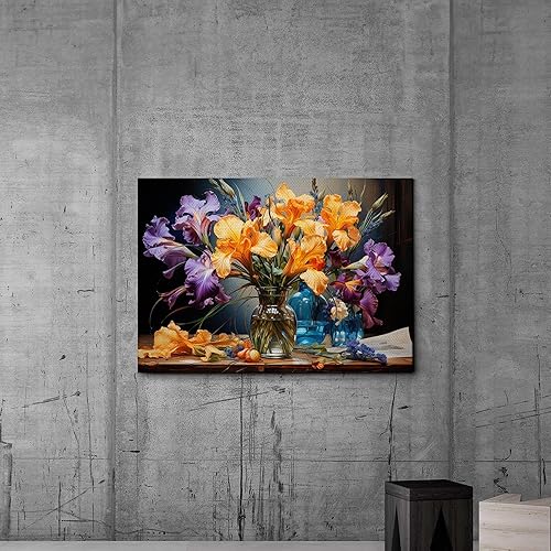 Miniatura 4 de Provence Blooms, Acrylic Iris Prints, Captivating Canvas Wall Art Celebrating the Beauty of Flowers, Canvas, Art Print