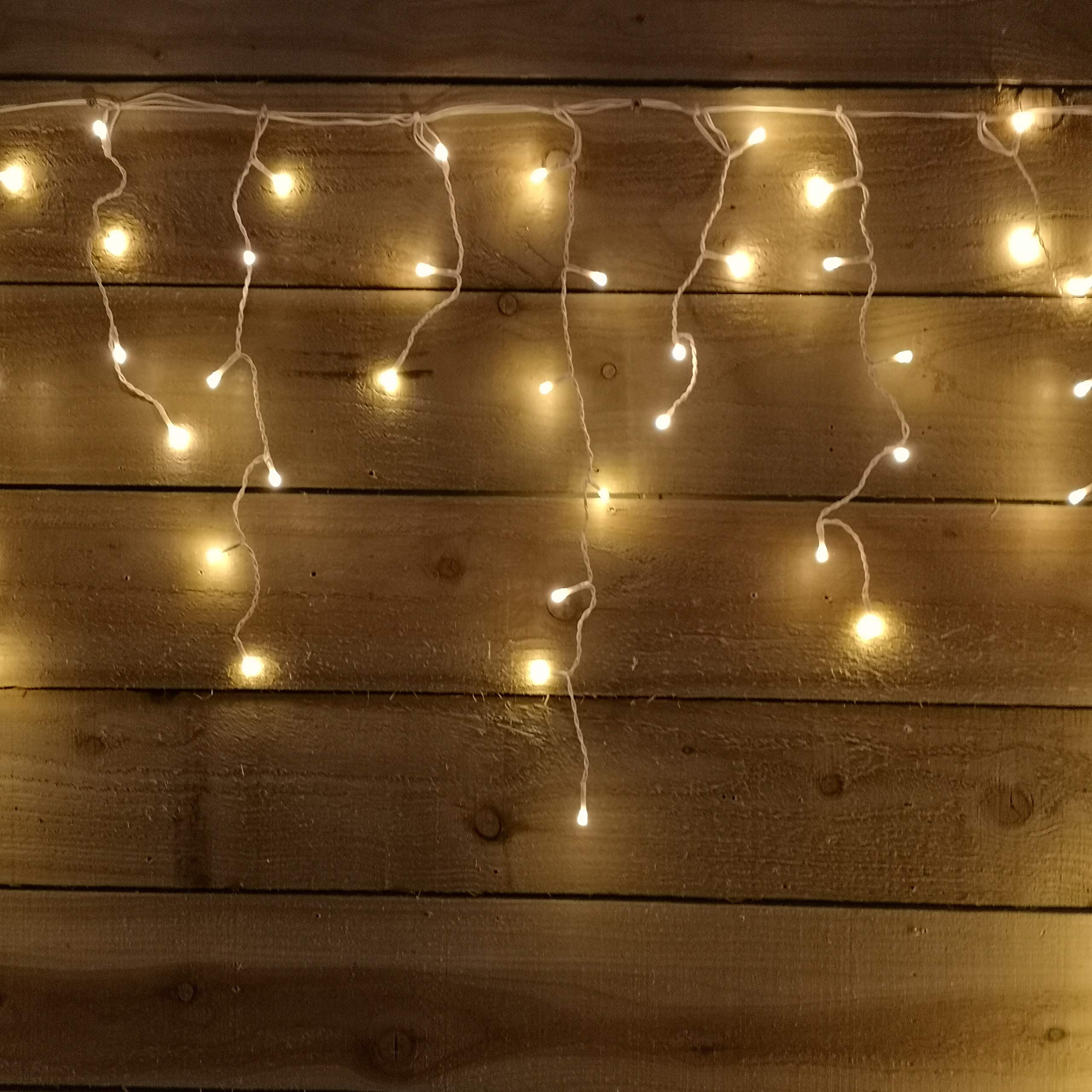 Premier White 300 Led Frosted Icicle Lights, Warm