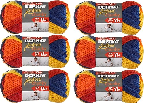 Estambre Bernat. Compra en volumen de estambre Softee Chunky Ombre (paquete de 6 unidades).