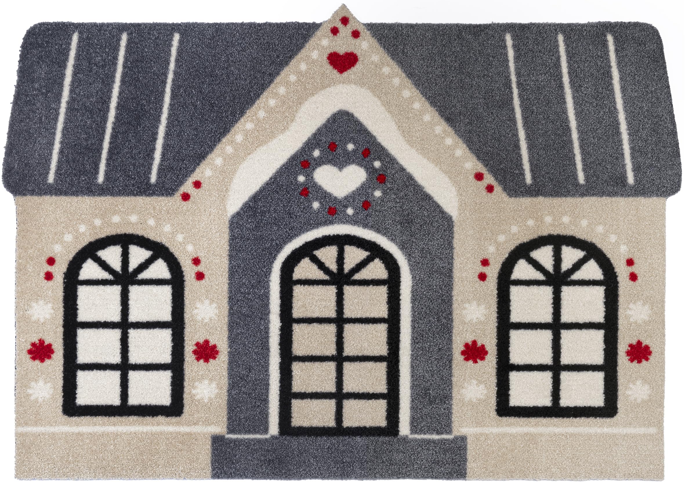 Wash+Dry Cosy Cabin Doormat 60 x 85 cm Washable for Indoor and Outdoor Use, Multicoloured, 60 x 85 cm (Rectangular)