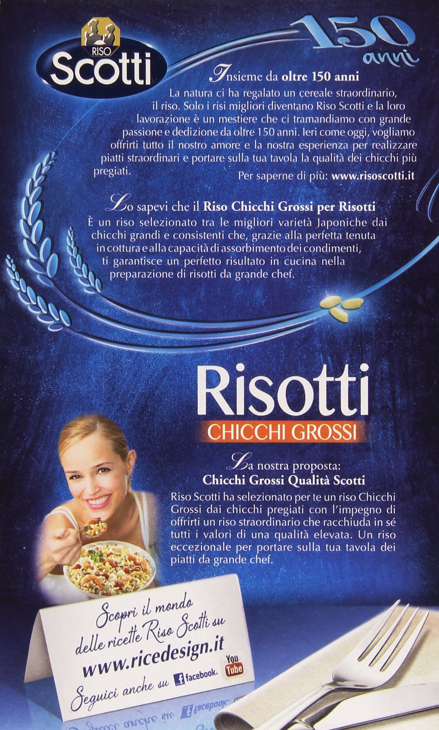 Riso Scotti - Risotti, Chicchi Grossi - 1000 g - [confezione da 10]