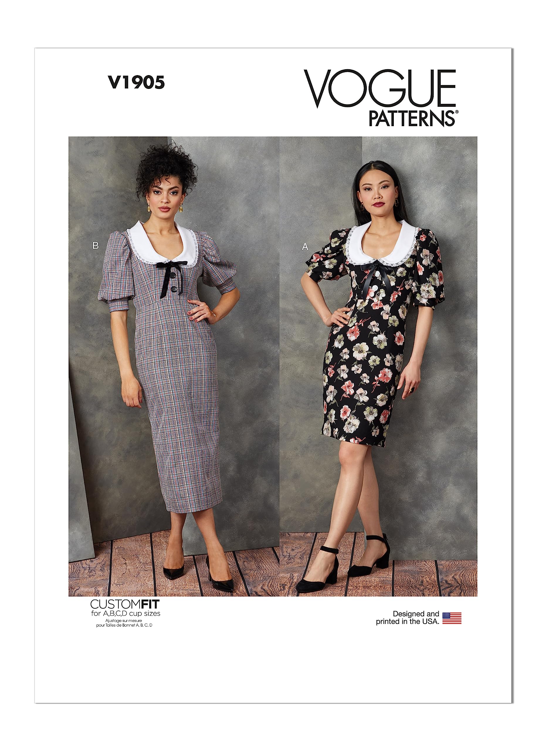 Vogue Patterns V1905B5 Misses Dress B5 (8-10-12-14-16), Multicolor