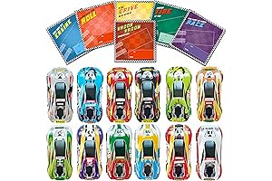 Mario Valentines Card: Pack of Die-Cast Toy Cars with Valentine's Day Greeting Cards