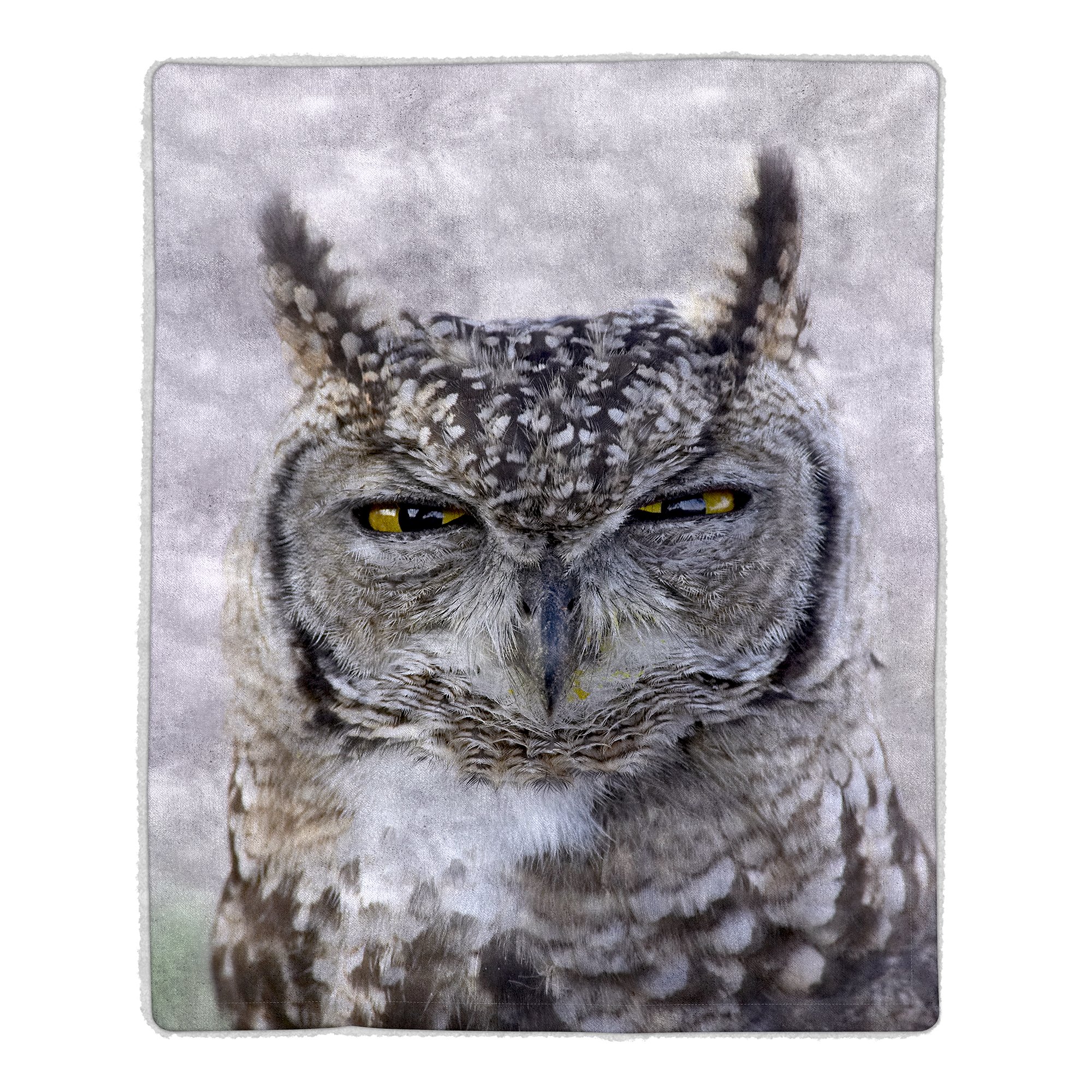 Couverture polaire chouette Lavish Home en maille Sherpa chaude
