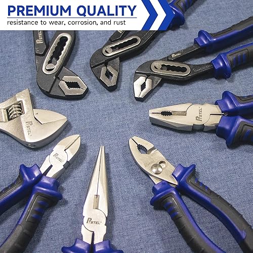 Miniatura 4 de Juego de alicates de 8 piezas con bolsa rodante, juego de herramientas de alicates de acero de alto carbono, alicates de junta de ranura de 12