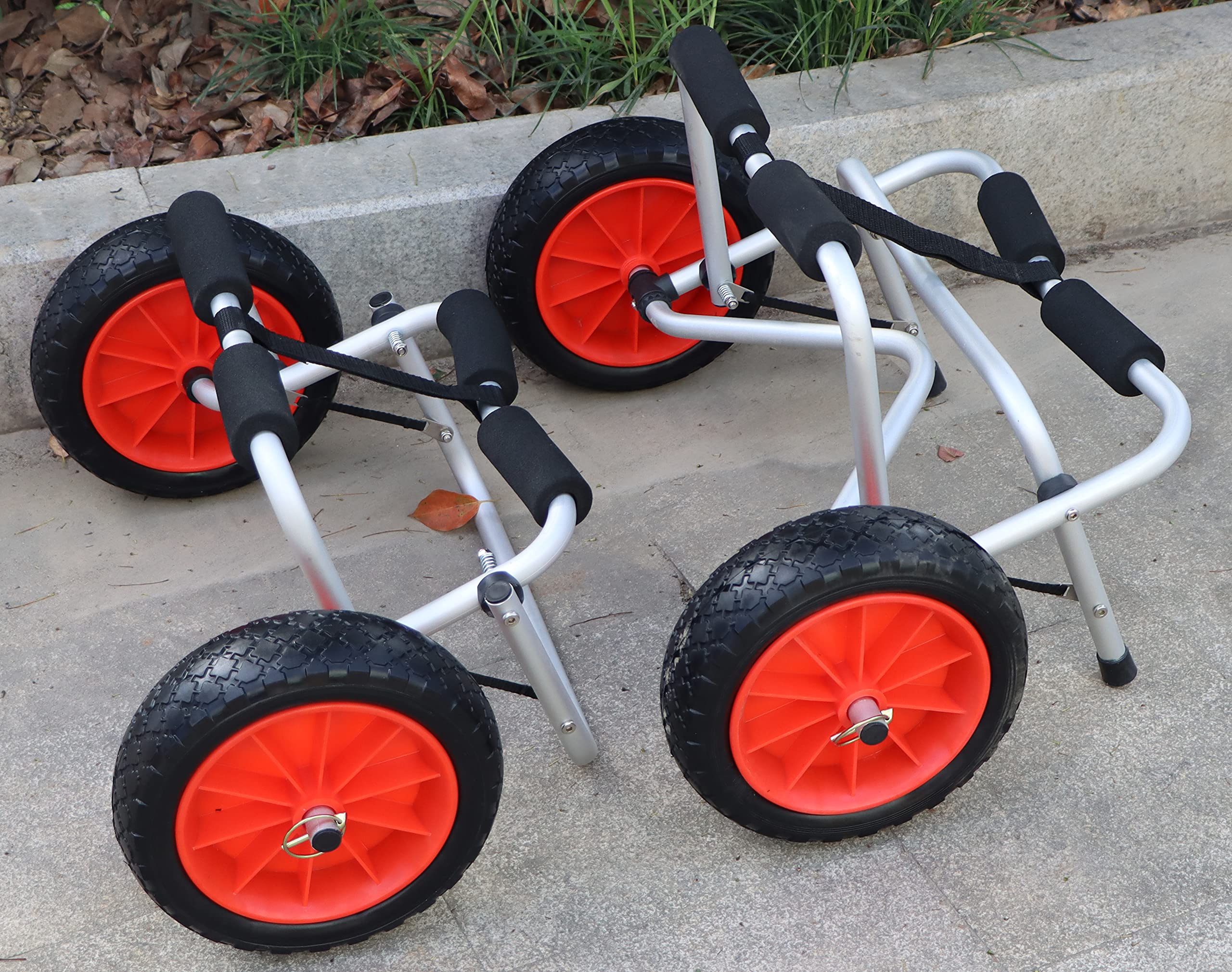Lot De 2 Roues Anti-crevaison 10 Pouces Pour Chariot De Kayak - Pneus En Caoutchouc Solide, Trou Central 2,2 Cm - Transport Facile
