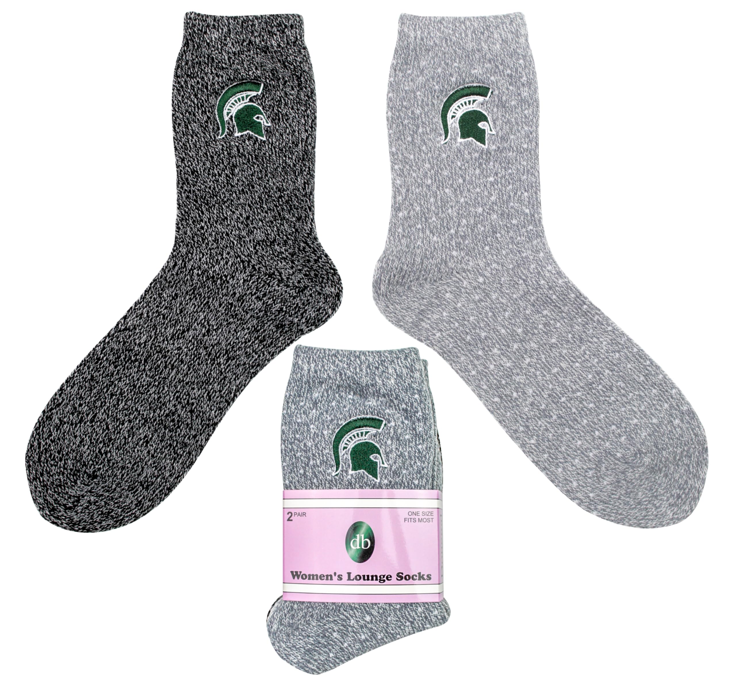 DB Fan Gear Michigan State Spartans Women's Lounge Socks (2 Pack) - NCAA Officially Licensed