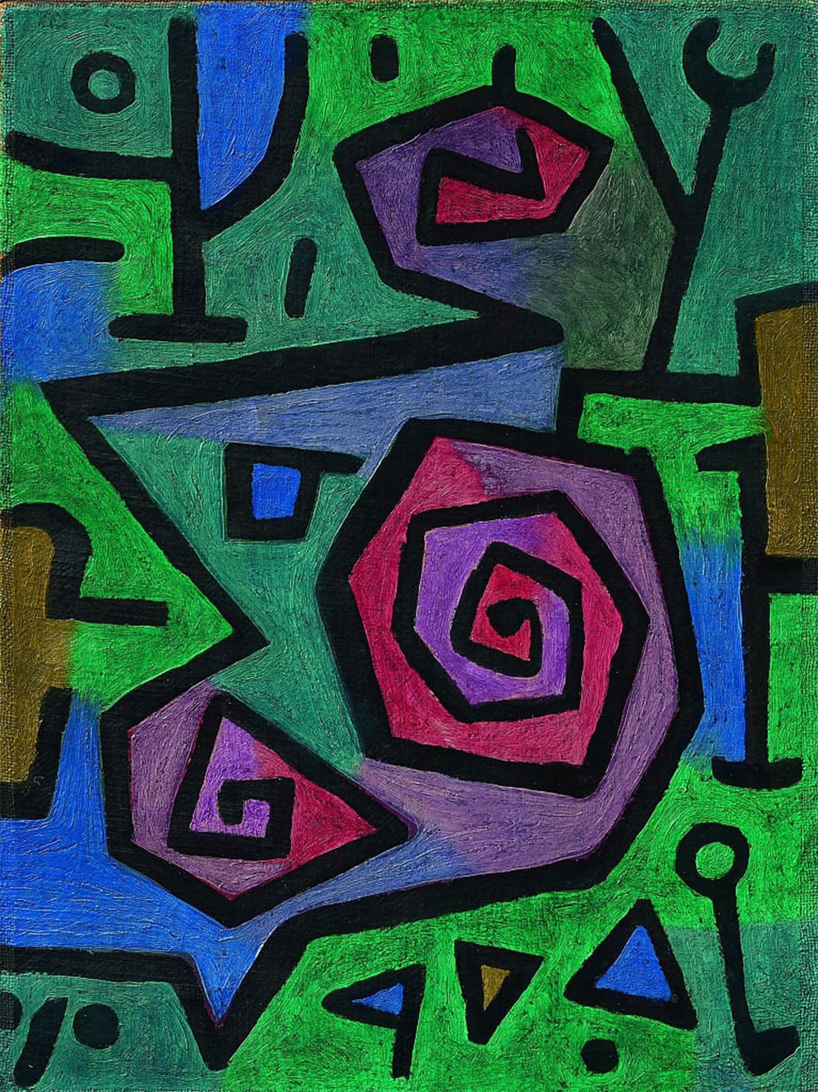 POSTERIIk Vintage Art Print Images Pictures Print Heroische Rosen by Paul Klee Modern Colour Posters for Office Home Decor 60x90cm