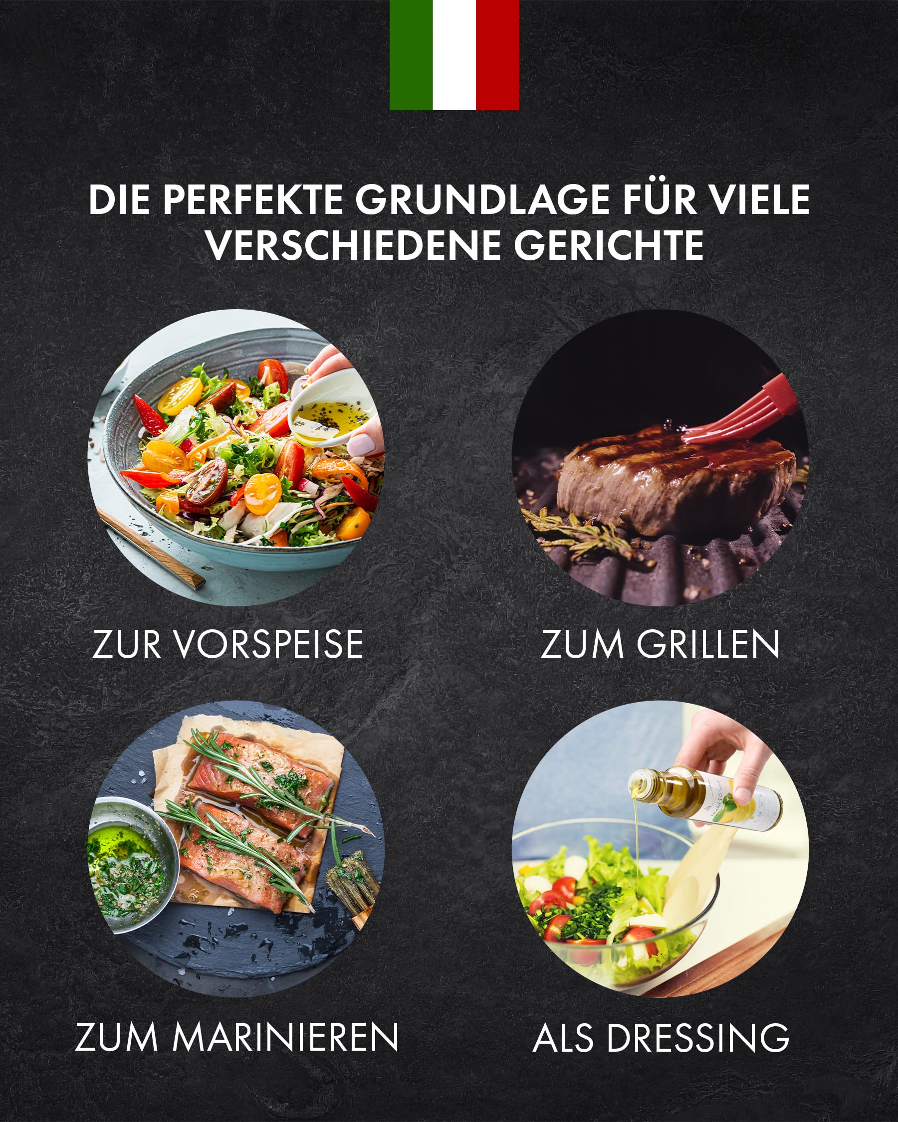 Apropos Geschenk - Extra Natives Olivenöl Dressing - 3er-Probier-Paket - Olivenöl verfeinert mit Zitrone, Rosmarin und Chili