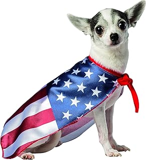 Rasta Imposta USA Flag Cape for Dogs, X-Small