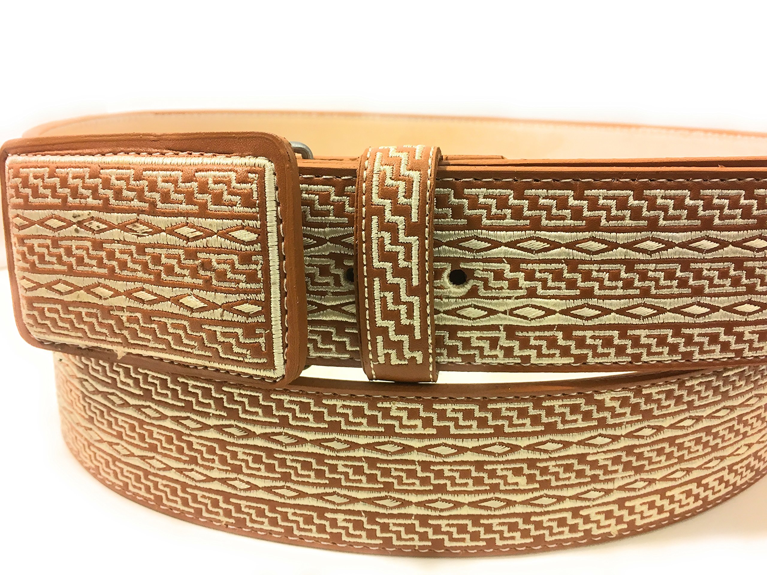 Mens Western Belt. Charro Belt. CINTO Bordado. Vaquero Belt. (42)