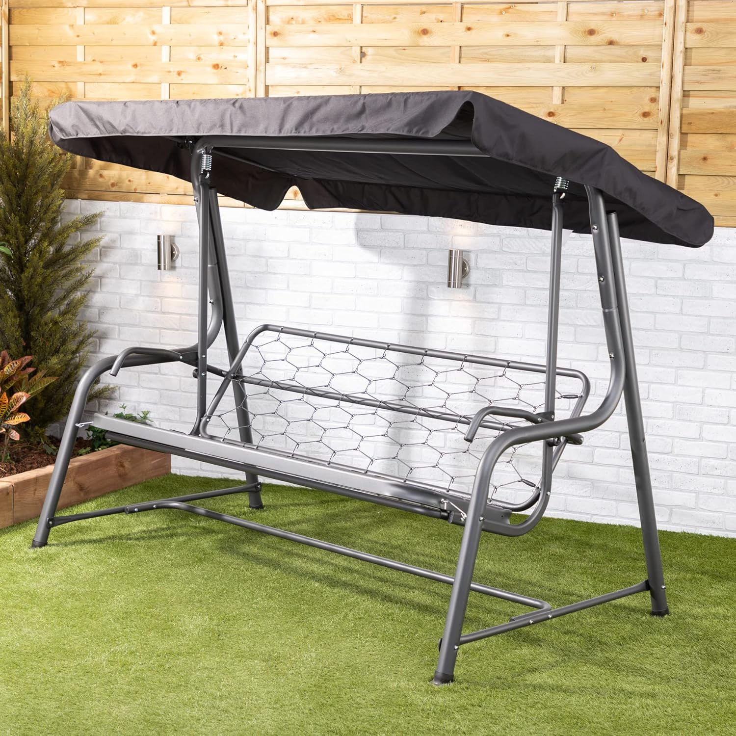 3seater garden swing chair with adjustable canopy