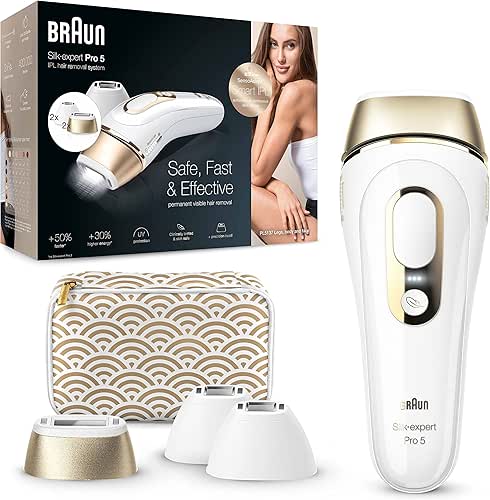 Braun Silk·expert Pro 5 Épilateur À Lumière Pulsée,B23 Blanc/Doré, Alternative