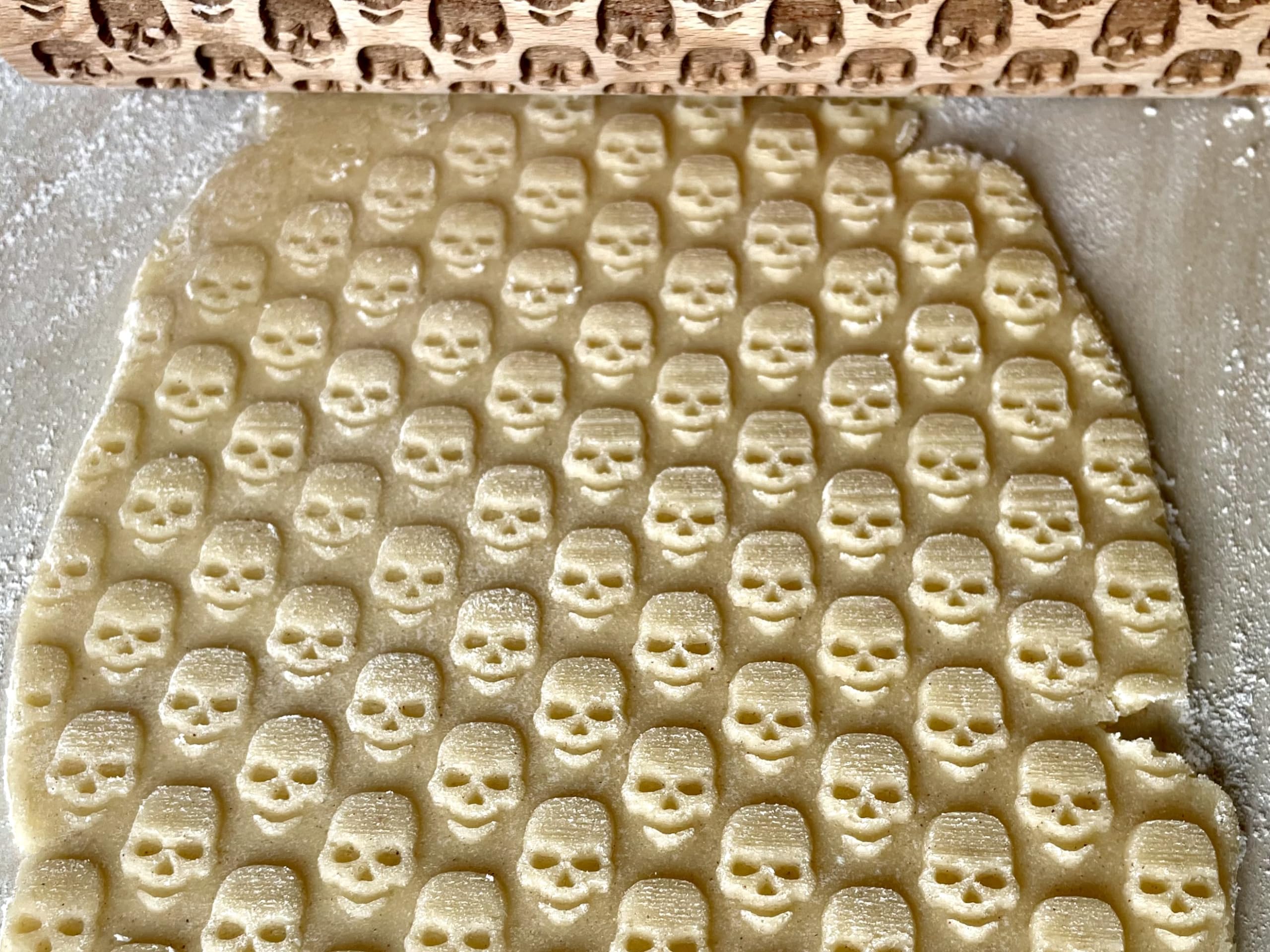 SET DE 3 rodillos infantiles CREEPY. Rollo de masa para repostería casera. Rodillo de Halloween. Rodillos grabados. Rodillo con patrón de Algis Crafts