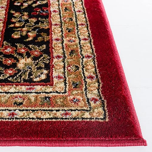 Miniatura 4 de SAFAVIEH Lyndhurst Collection LNH331B Alfombra de área de 5' 3" x 7' 6", diseño oriental tradicional, no desprende pelusa y de fácil cuidado, para