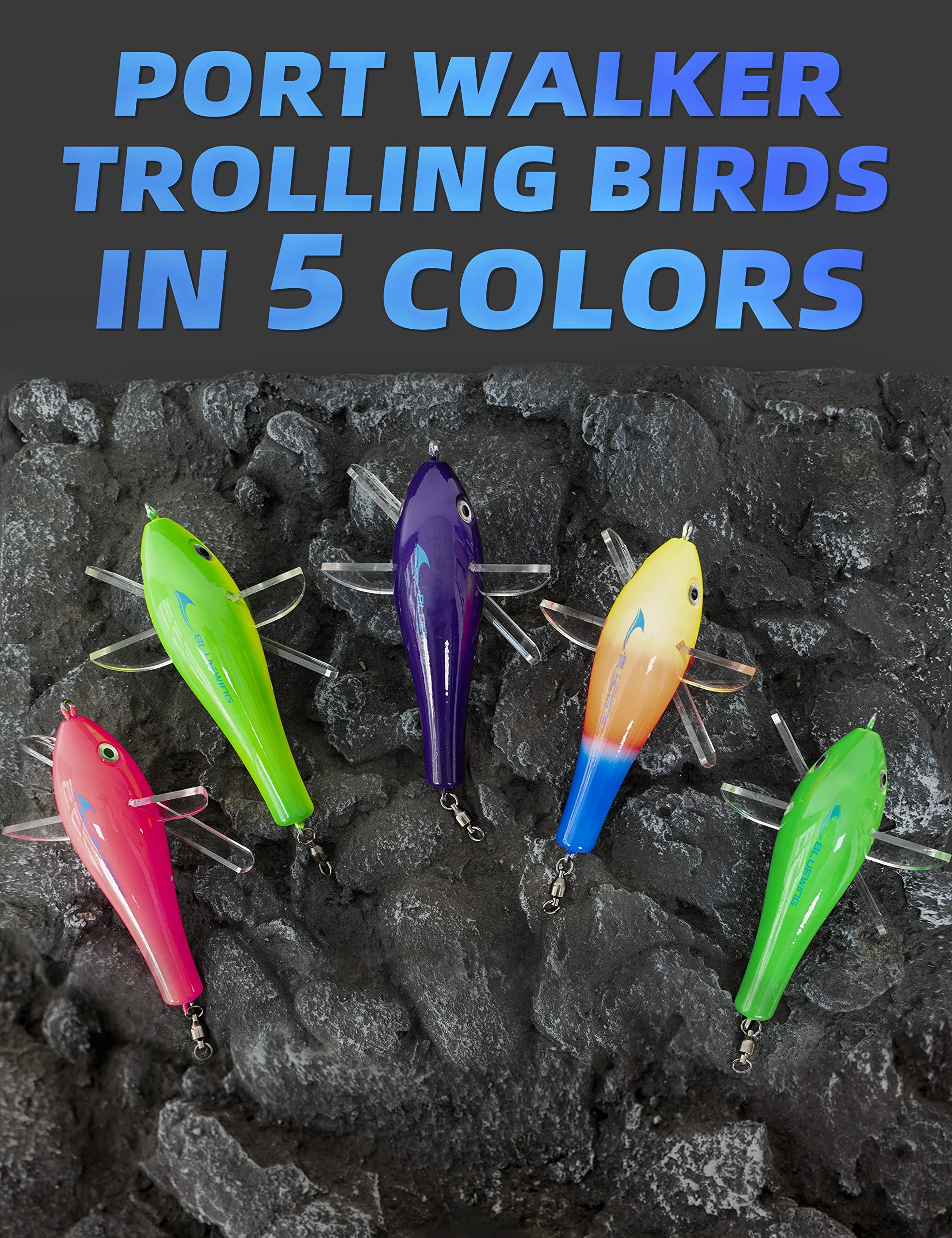 5 Leurres De Traîne C&K Tackle PURPLEE Tuna Bird – Thon, Marlin, Offshore