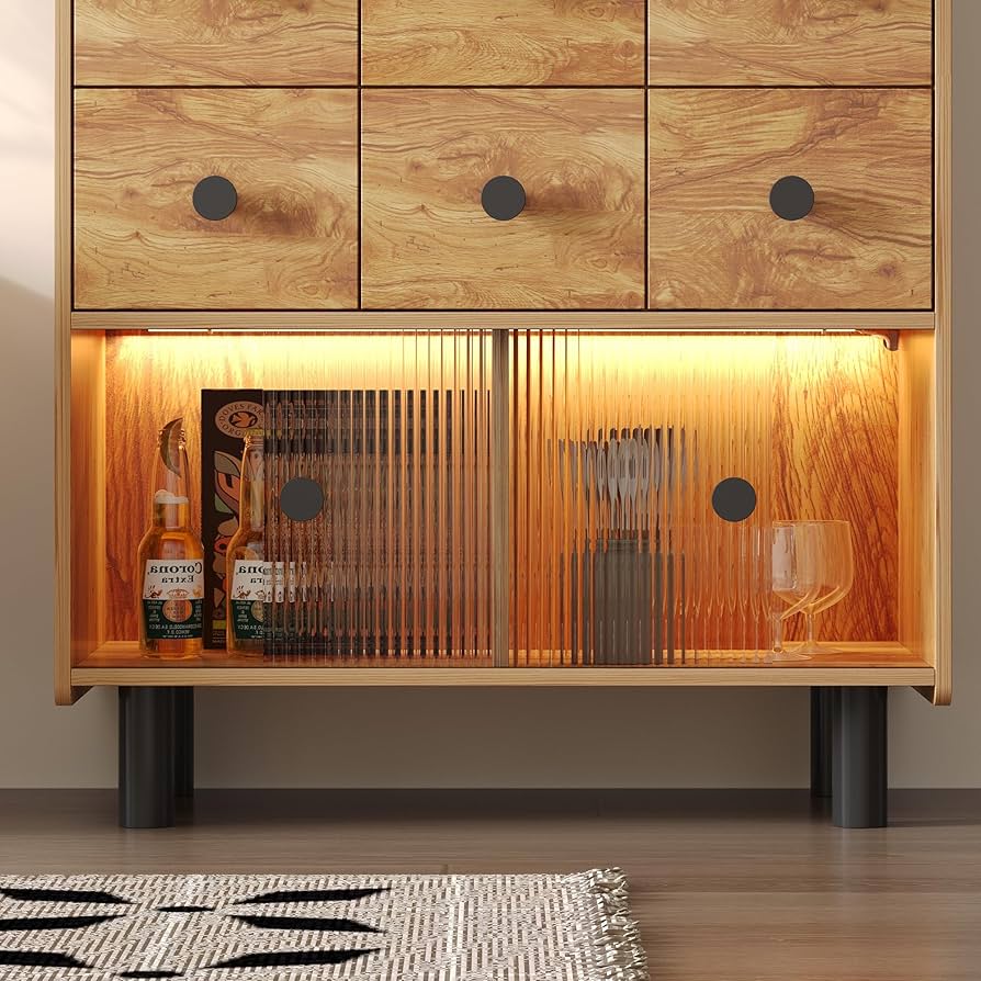 Amazon.co.jp: FUFU&GAGA キャビネット サイドボード 木製 幅125 北欧