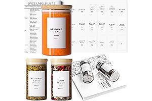 400 Minimalist Spice Labels: A Sleek and Comprehensive Organization Solution