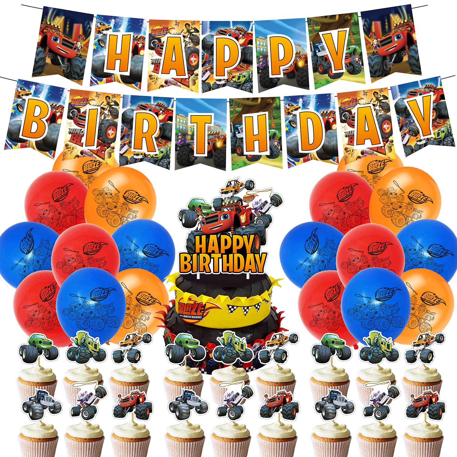 Blaze And The Monster Machines Party Supplies Including Balloons blaze-and-the-monster-machines-party-supplies-including-balloons