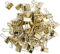 Vista 5 de U Brands Clips para carpeta, mediano (1.260 in), dorado, 72