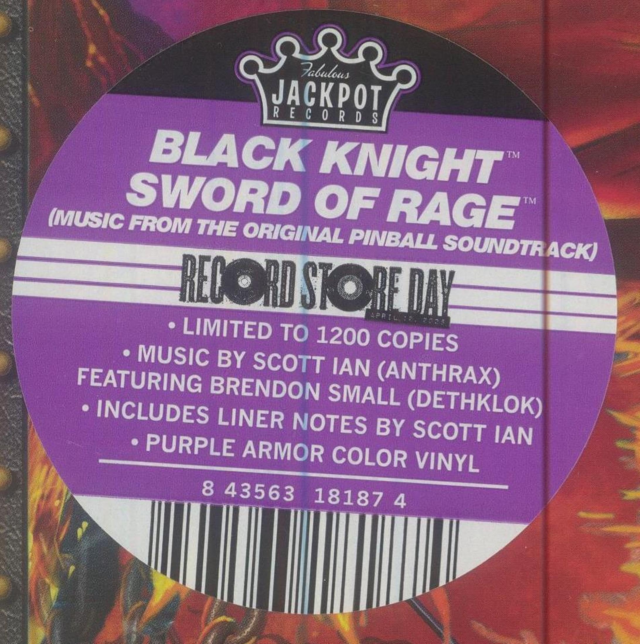 Ian, Scott - BLACK KNIGHT™ SWORD OF RAGE™ (Music From The Original Pinball Soundtrack). - 12" Vinyl - RSD 2025