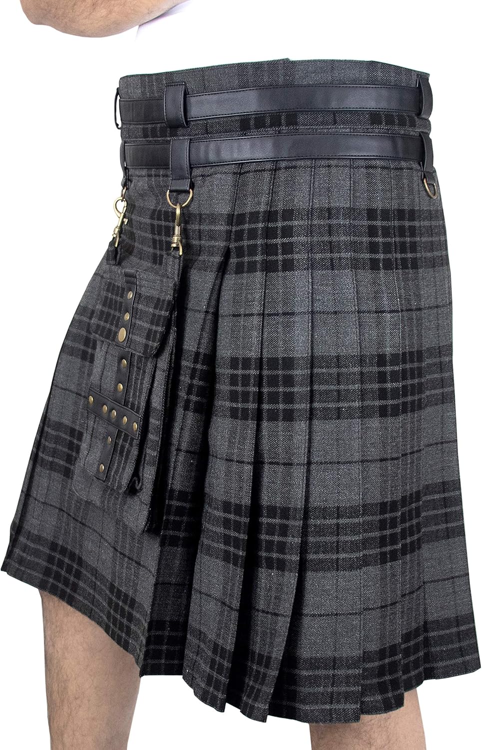 DSS KILTS- Adjustable 16 oz Tartan Utility Kilts for Men with Front Detachable Pocket - Image 4
