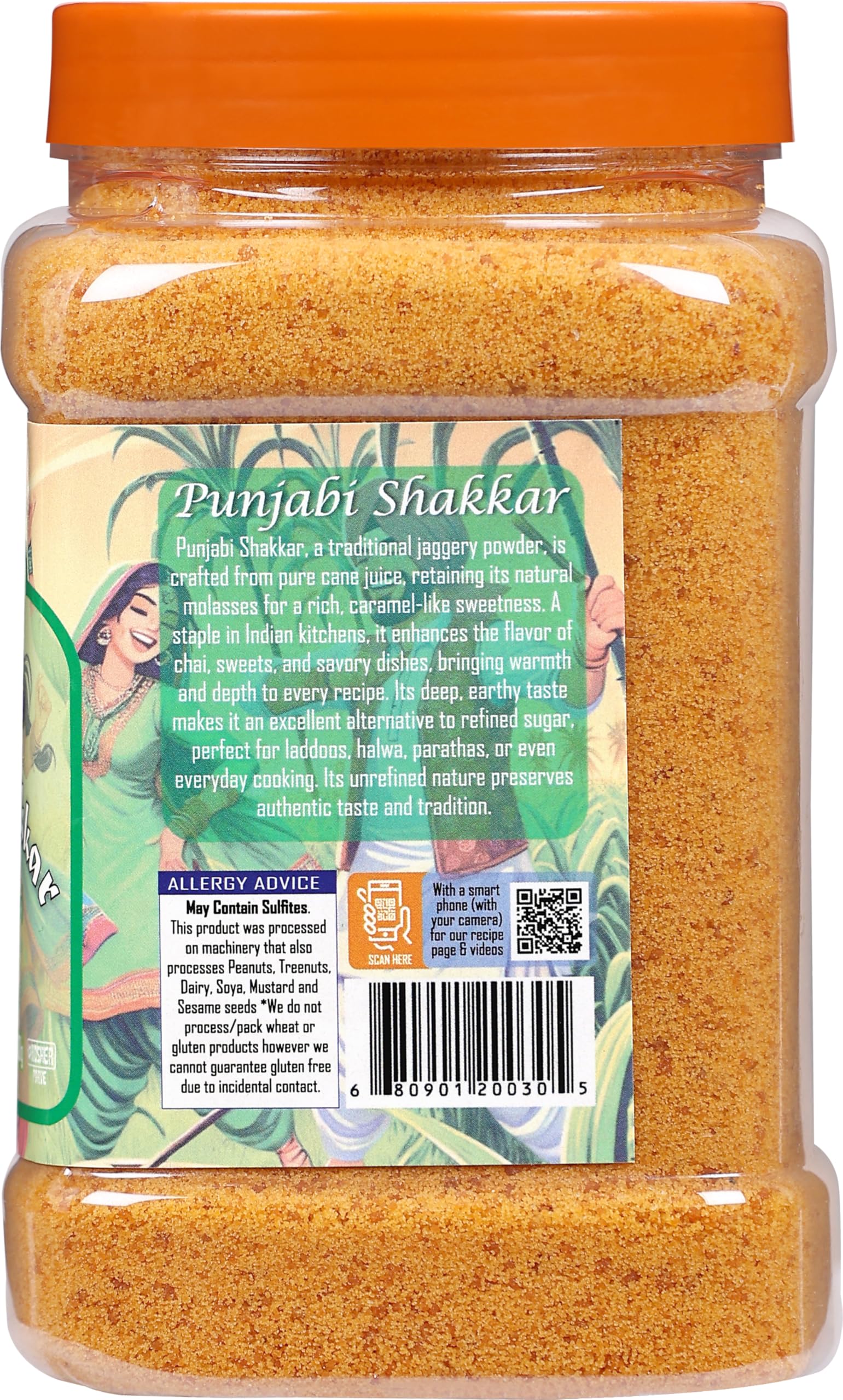 Rani Punjabi Shakkar (Polvere di Gur Jaggery) Zucchero di Canna Grezzo Indiano 17.5oz (1.1lbs) 500g Vaso in PET ~ Glutine Amichevole | Vegano | NON OGM | Senza Sale o Riempitivi | Prodotto Indiano