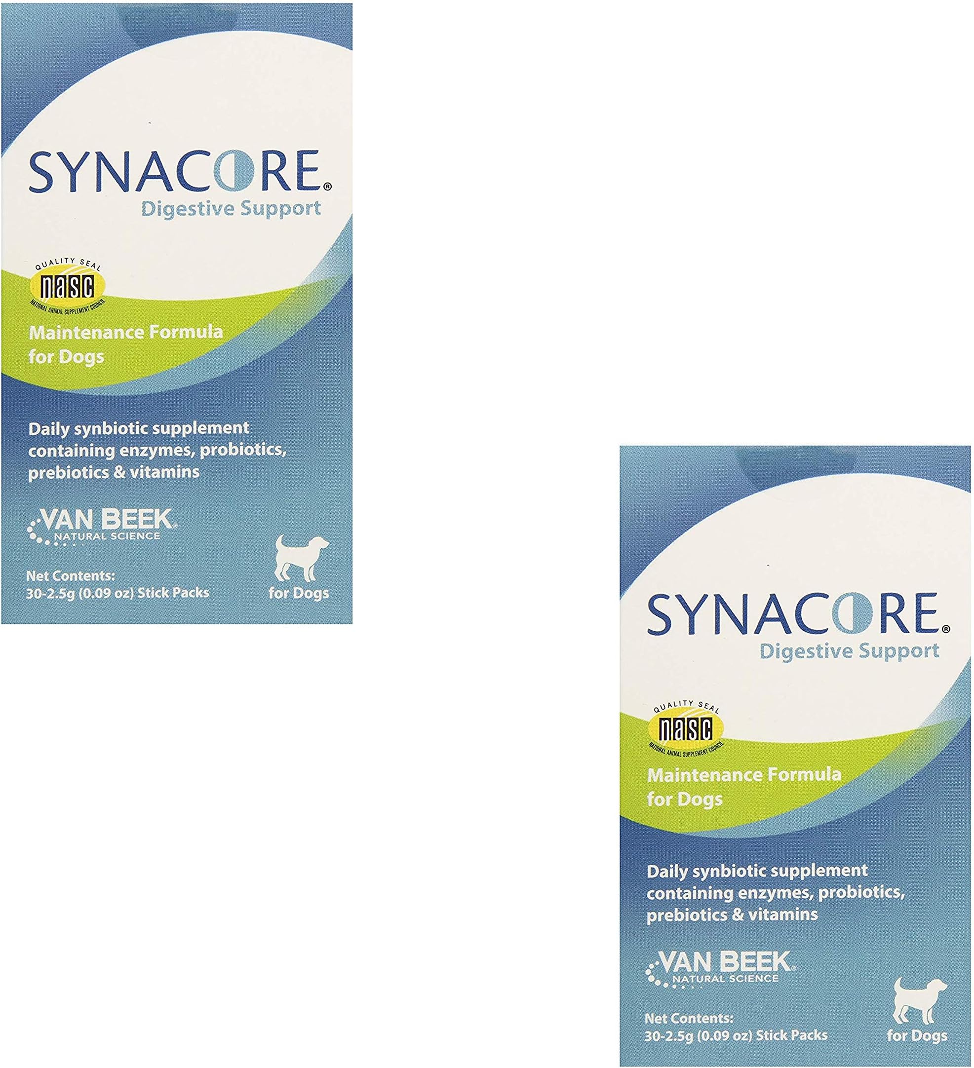 Van Beek Synacore Digestive Support for Dogs, 30-Pack (2 Pack)