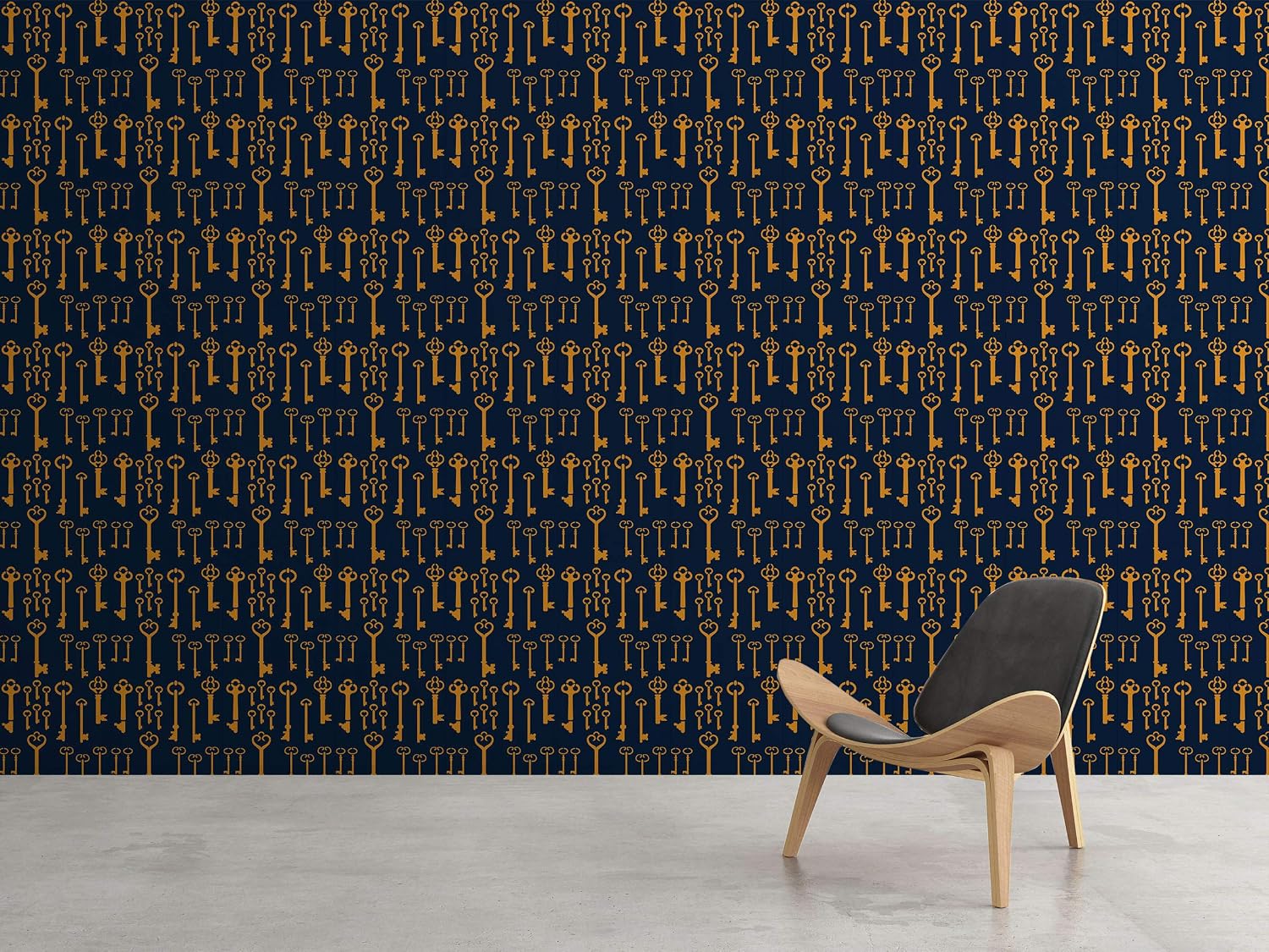 Skeleton Keys Wallpaper Pattern Stencil 11" X 11" - Reusable Premium Quality Mylar Stencils for Painting Walls, Fabric, Furniture, Crafts, Decor - Allover Wallpaper Effects - 11" x 11”