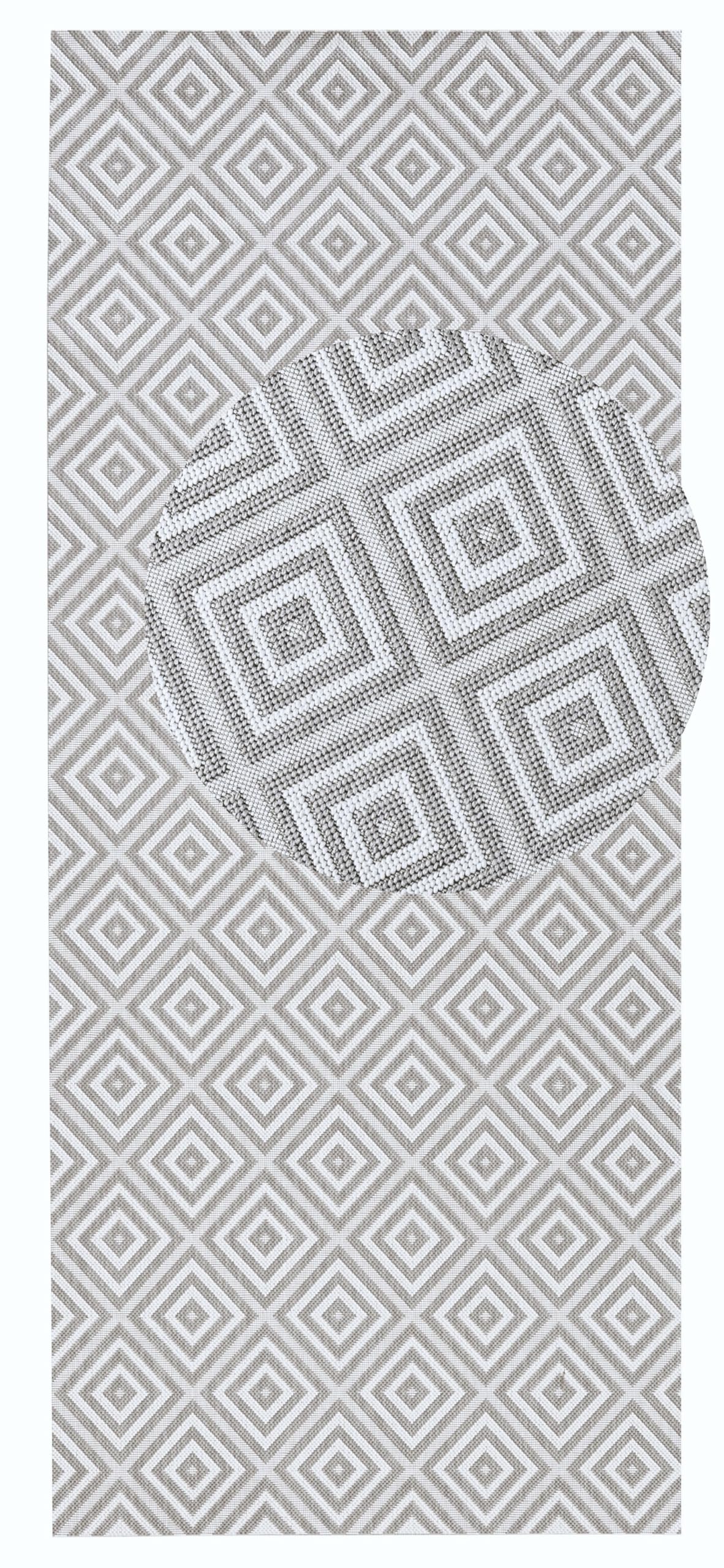 NORTHRUGS Indoor and Outdoor Rug Checked 80 x 200 cm