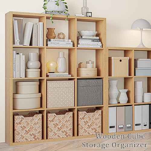 Miniatura 6 de Estantería organizadora de almacenamiento en cubos, estante decorativo de 11 pulgadas con respaldo abierto con borde grueso, estantería de