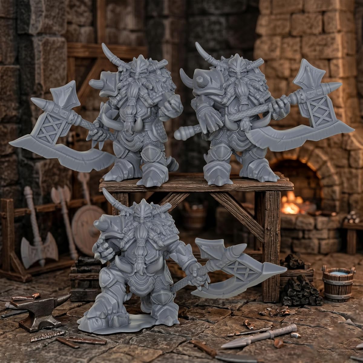 TTRPG Role Playing DND Miniatures 28mm Dwarf Commanders AS1030 | Unpainted1:56 scale fantasy Rpg Figure set; essential unpainted miniatures for tabletop rpg game hobbyists.