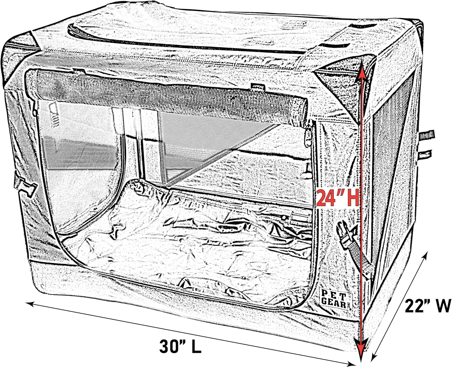 Pet Gear Insta-Fold Soft Crate for Dogs, 30", Forest