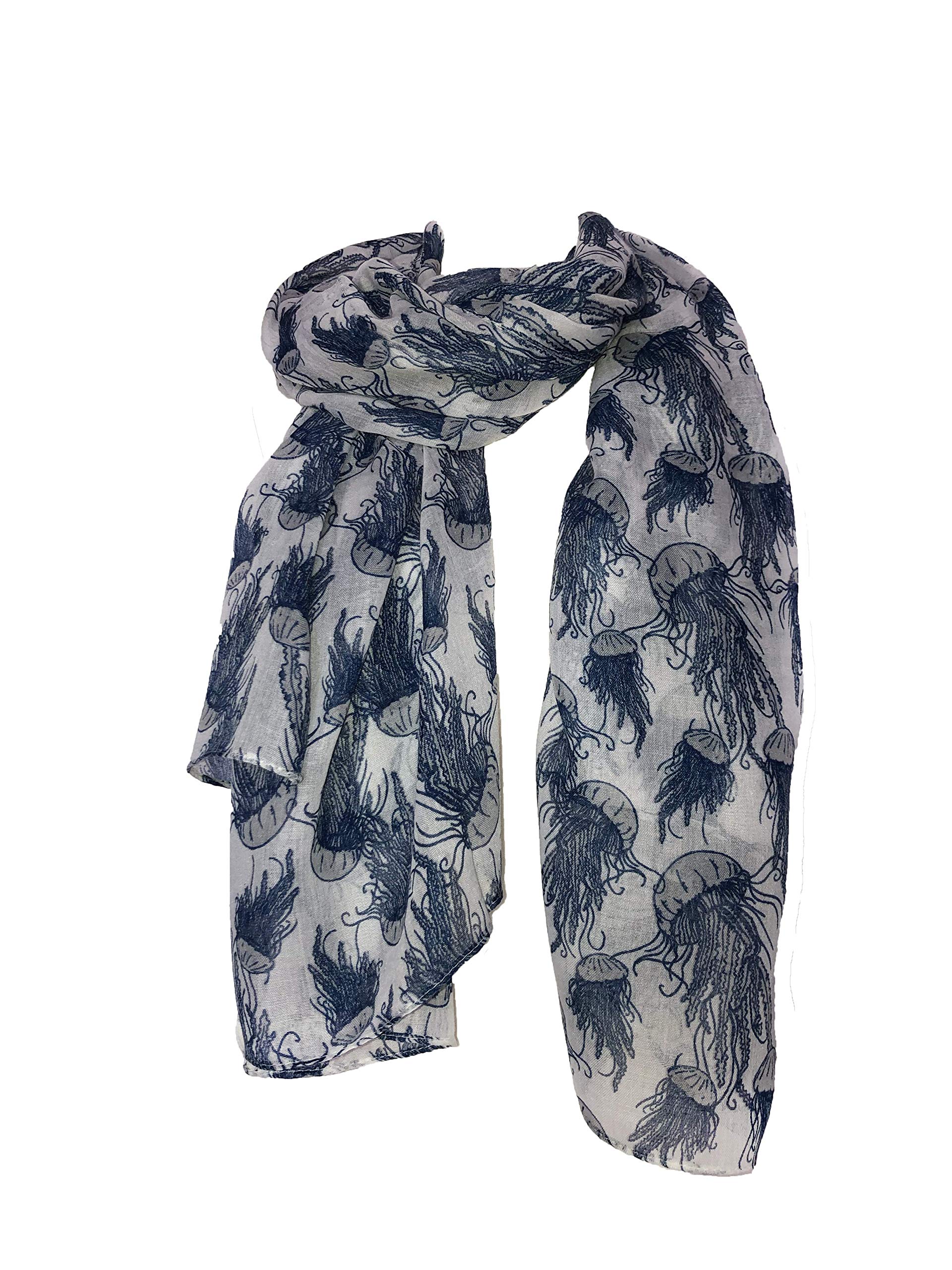 Pamper Yourself Now Creamy white jellyfish design scarf/wrap
