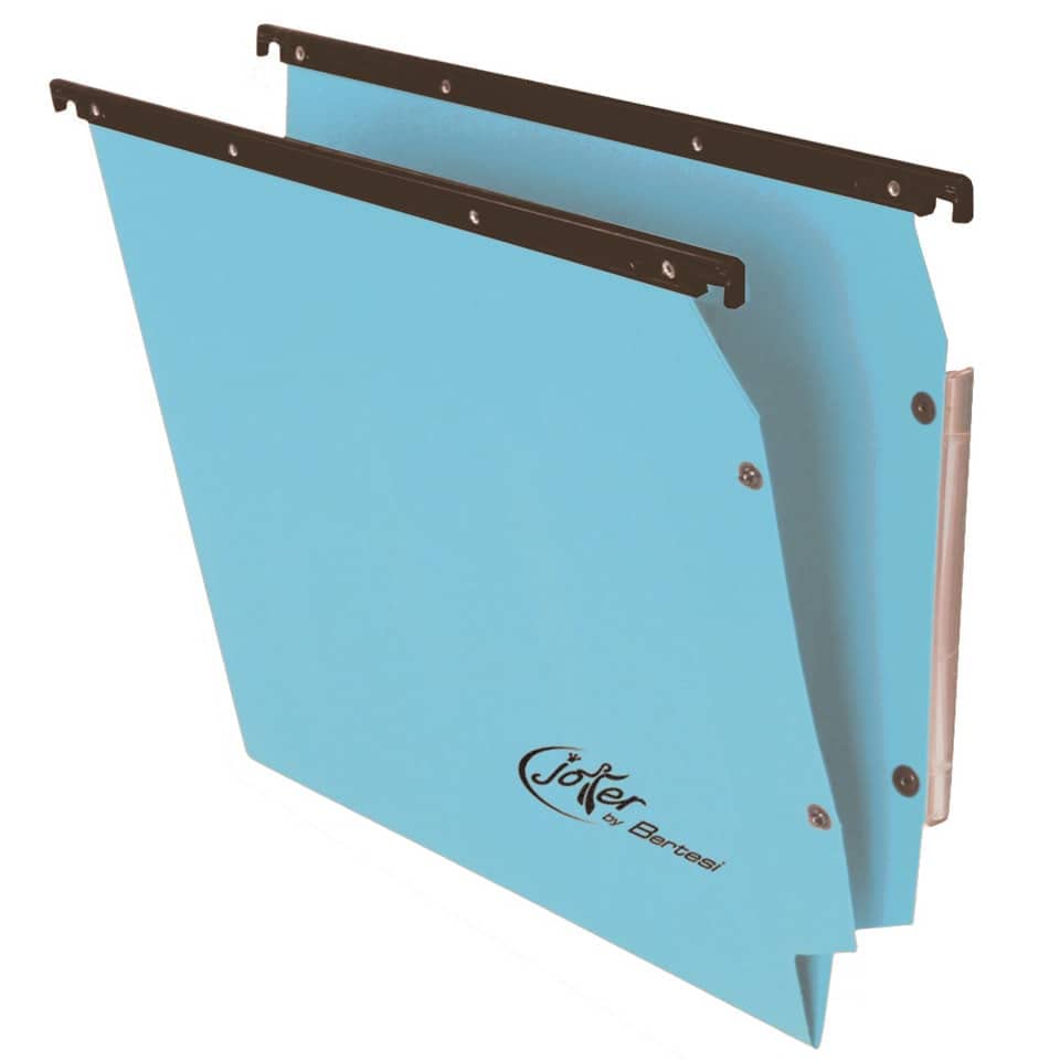 confezione da 25 cartelline a sospensione per armadio classificatore a V, colore: blu