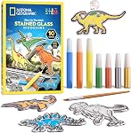 NATIONAL GEOGRAPHIC Kids Stained Glass Kit - Kids Arts & Crafts Activities, Window Sun Catchers, Kid Crafts Ages 4-8, Window Art, Suncatchers
