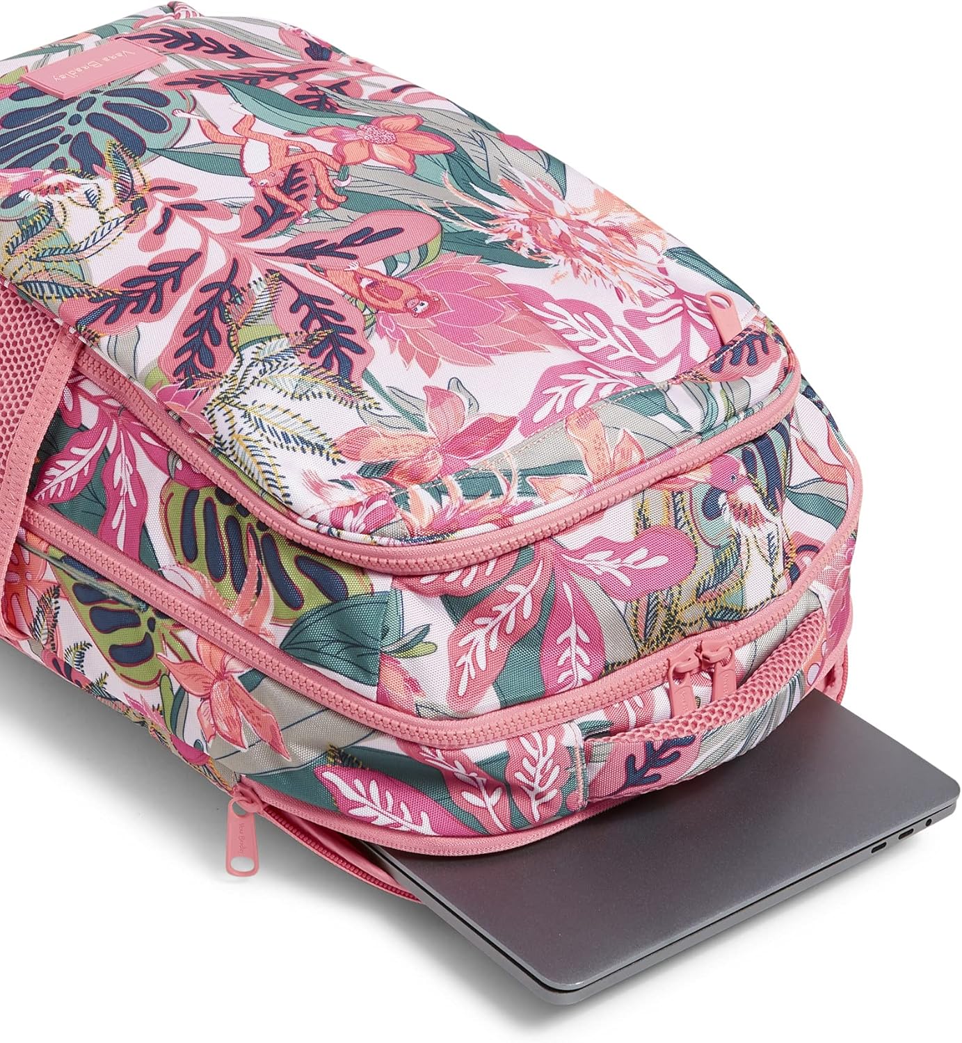 Vera Bradley womens Recycled Lighten Up Reactive Grand Backpack Bookbag, Rain Forest Canopy Coral, One Size US : Clothing, Shoes & Jewelry
