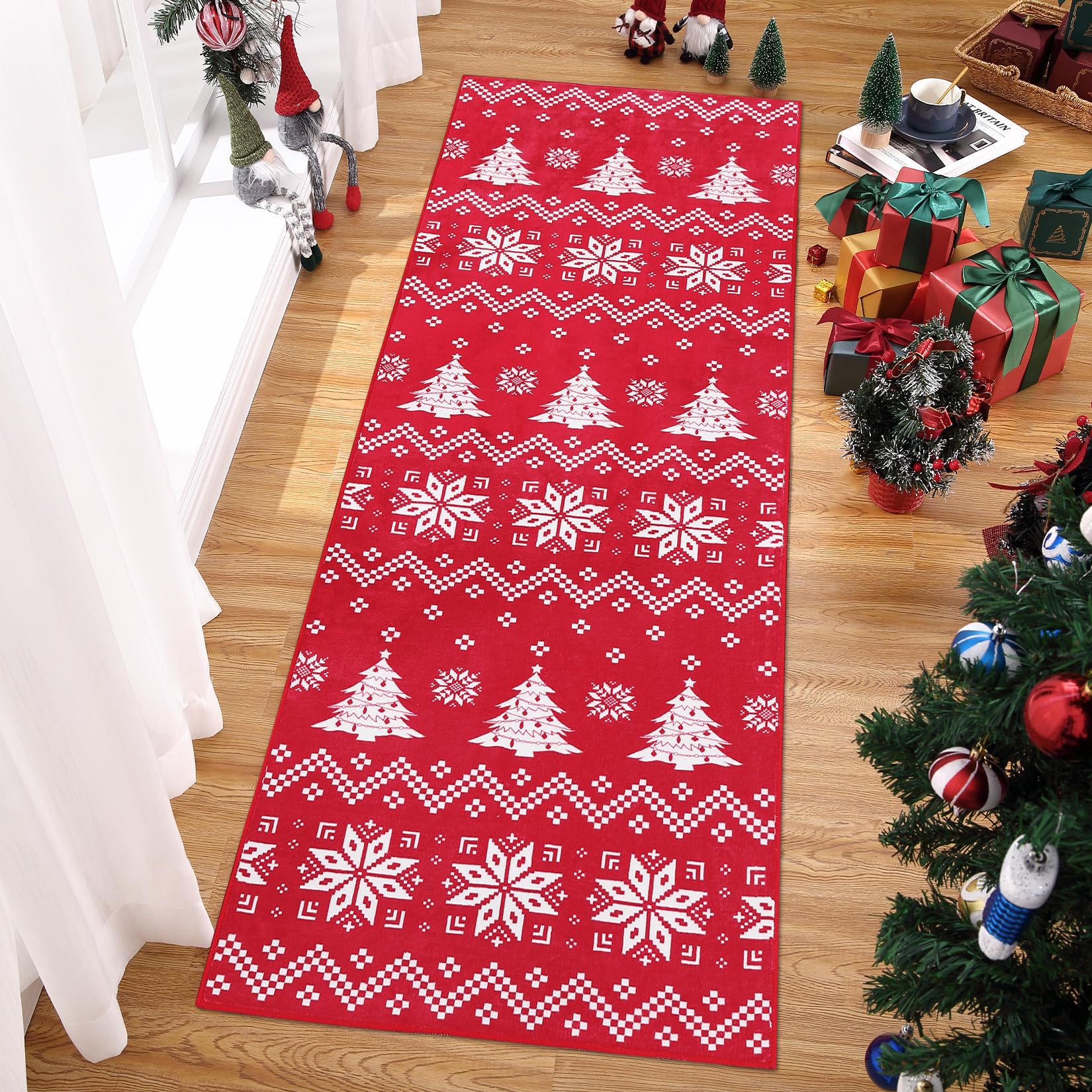 Tapis de couloir de Noël pour une décoration douce de votre entrée