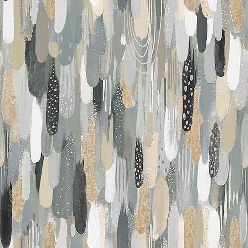 RoomMates RMK12706PLW EttaVee - Papel pintado de pelar y pegar con pinceladas, color rojo