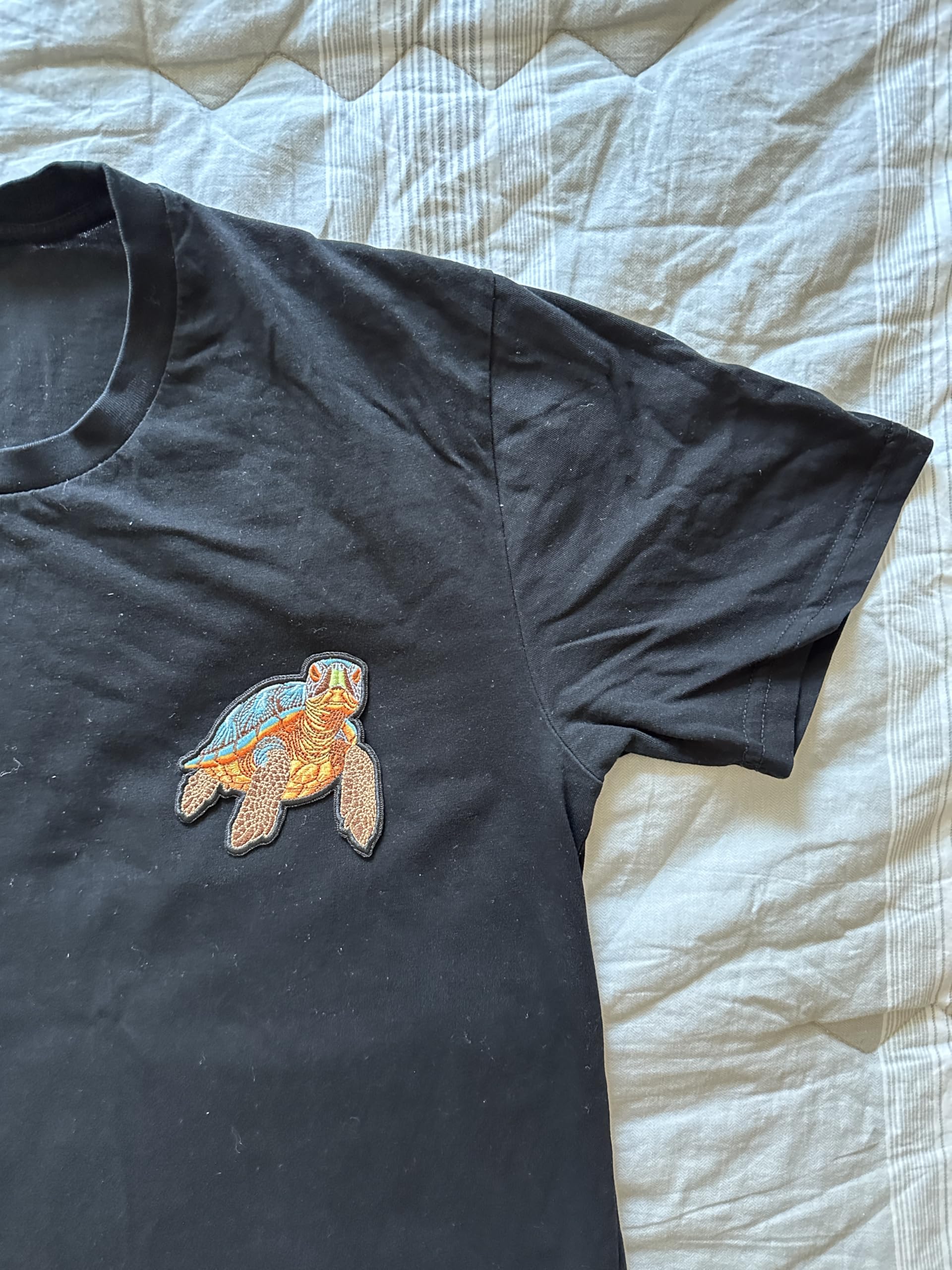 Turtle Patch Embroidered Painted Turtle Iron-On Patch - 2.5 Inch Applique For Hats, Jackets, Bags Turtle Velcro Patch - Foto 7