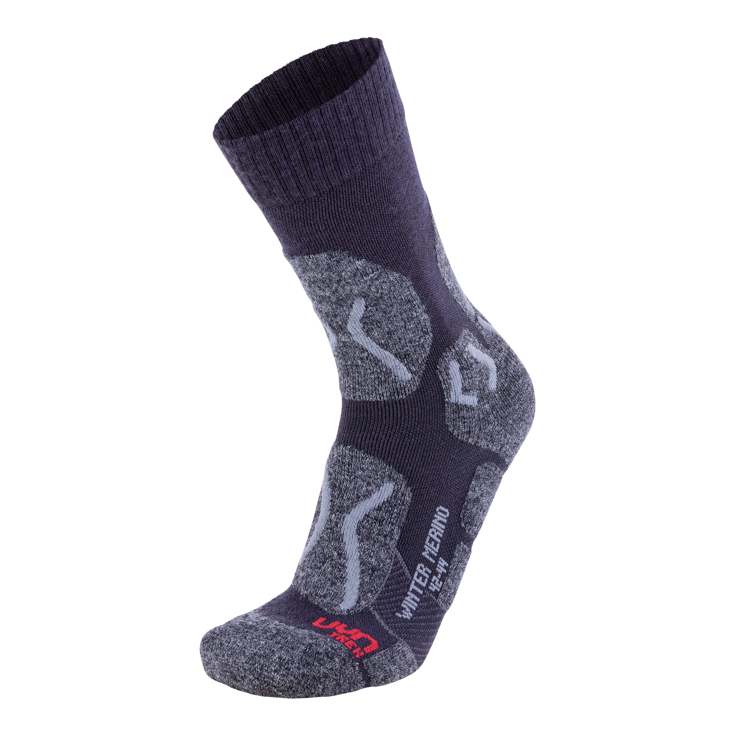 UYN Artze Wall Art S100050 TREKKING WINTER MERINO Socks Men's Anthracite Melange/Black 41