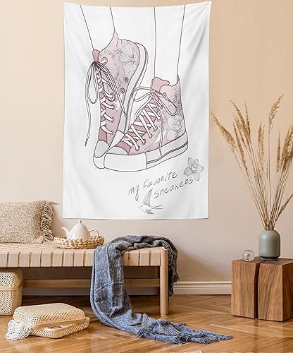 Miniatura 13 de Lunarable Tapiz de girasol tamaño Queen, ramo de ilustraciones inspiradas en la naturaleza abstracta composición retro, colcha colgante de pared,