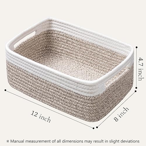 Miniatura 39 de UBBCARE Paquete de 2 canastas pequeñas, canastas de almacenamiento tejidas para organización, canasta de regalo pequeña, canasta de juguetes